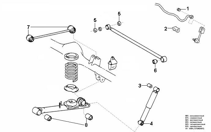 Схема подвески тойота лит айс