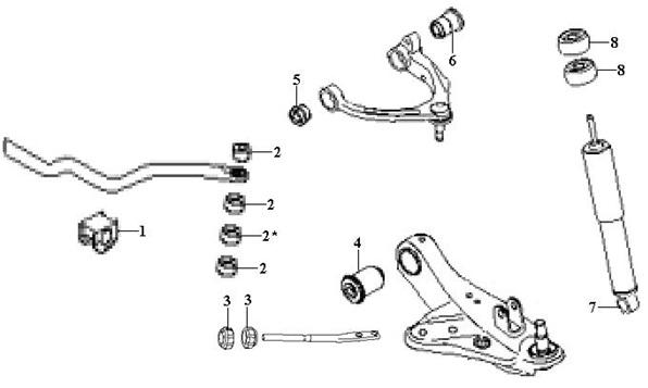 Схема передней подвески киа бонго 3