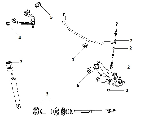 Схема передней подвески киа бонго 3
